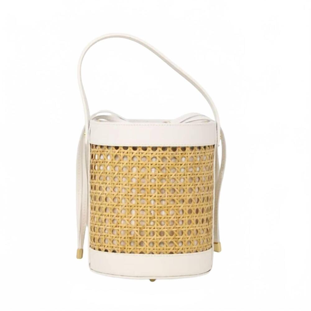 NEW GERMAN FUENTES women's leather bucket bag in white